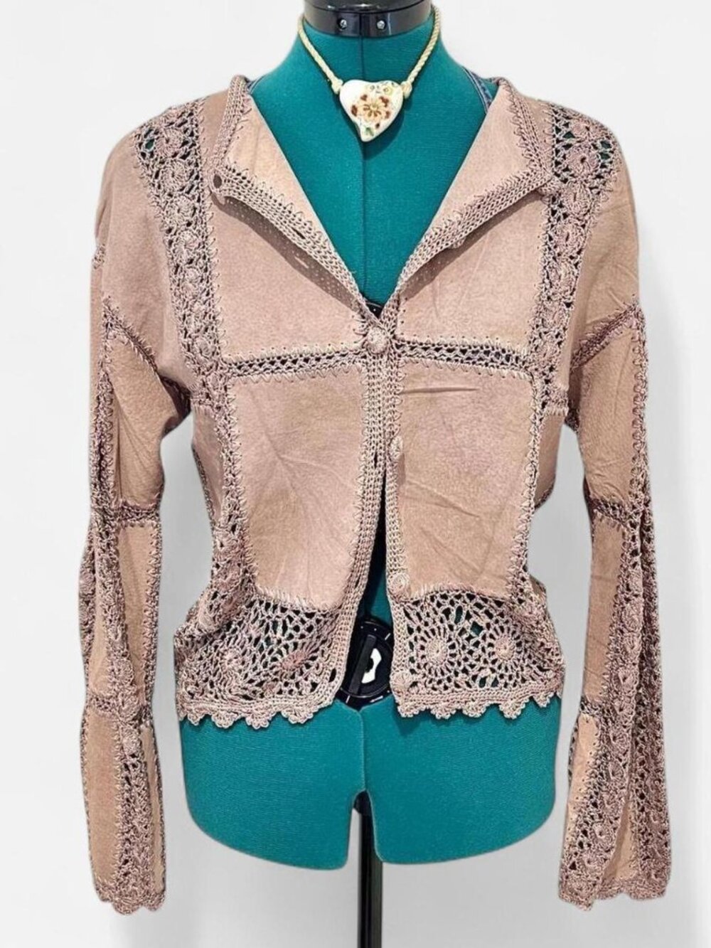 Suede and Crochet Jacket